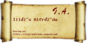 Illés Alfréda névjegykártya