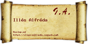 Illés Alfréda névjegykártya